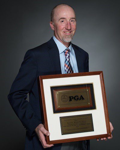 PGA Youth Player Development Award winner, Scott Wilson during the PGA of America National Awards Ceremony for the 103rd PGA Annual Meeting at the Palm Beach County Convention Center on November 7, 2019 in West Palm Beach, FL. (Photo by Montana Pritchard/The PGA of America)