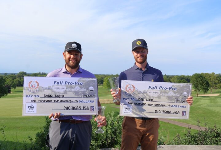 Ryan Bayer and Ben Cook win the Sterling Cut Glass/St Andrews Products/Divot Bags Fall Pro Pro! 1